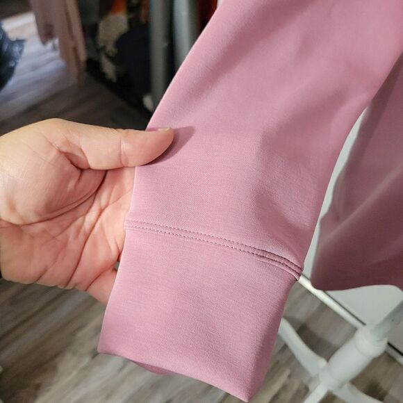 Sage bottom crossover hem pullover tunic/sweatshirt - Picture 7 of 12